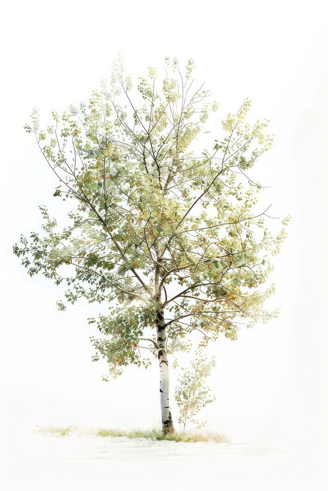 A tree painting plant white.