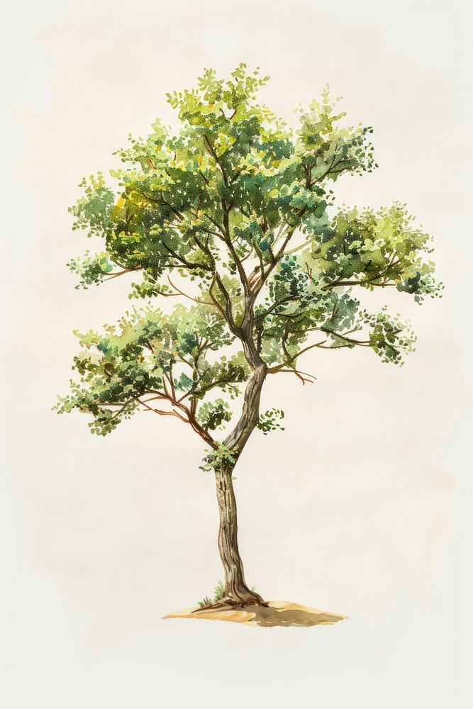 A tree painting plant outdoors.