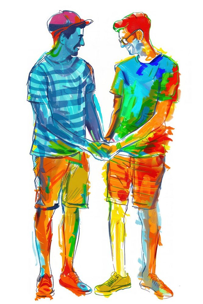 A gay couple painting drawing sketch.
