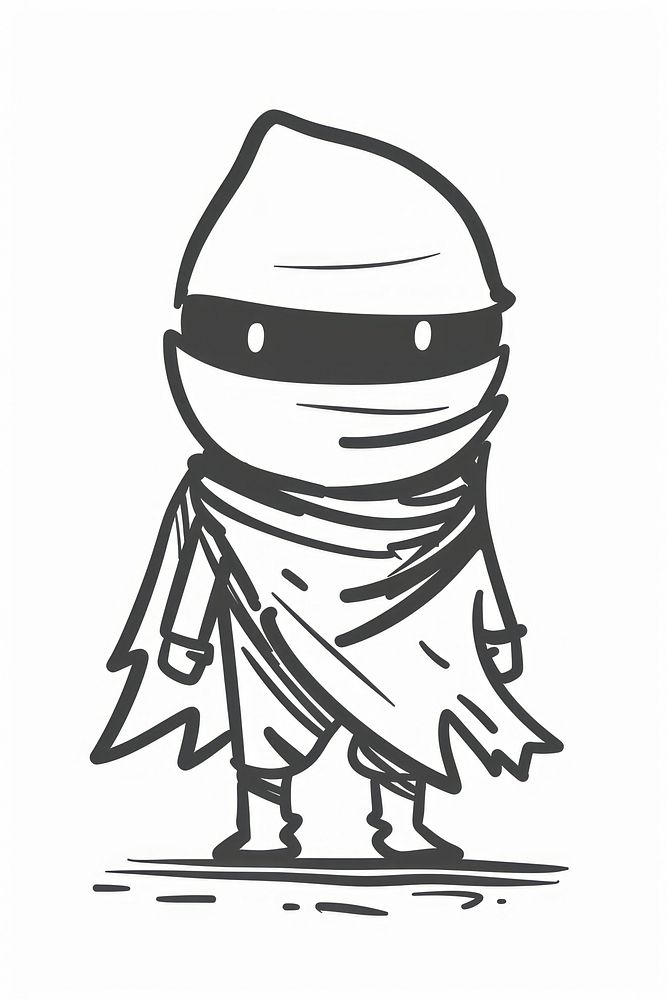A thief doodle drawing sketch.