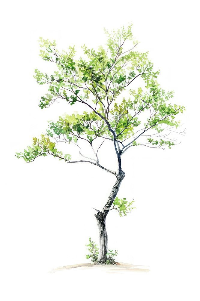 A vintage tree drawing sketch plant.