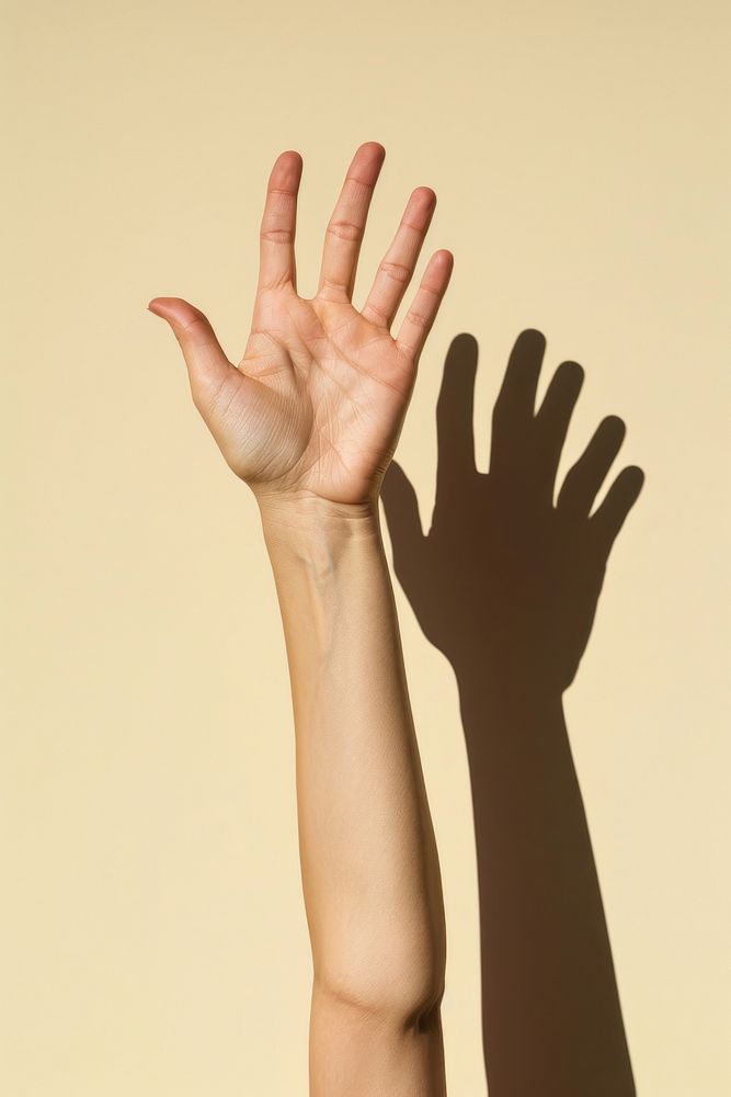Hand finger silhouette gesturing.