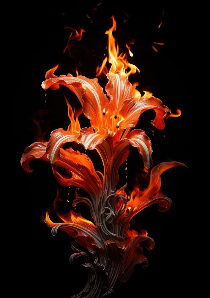 Loutuses fire flame flower black | Free Photo - rawpixel