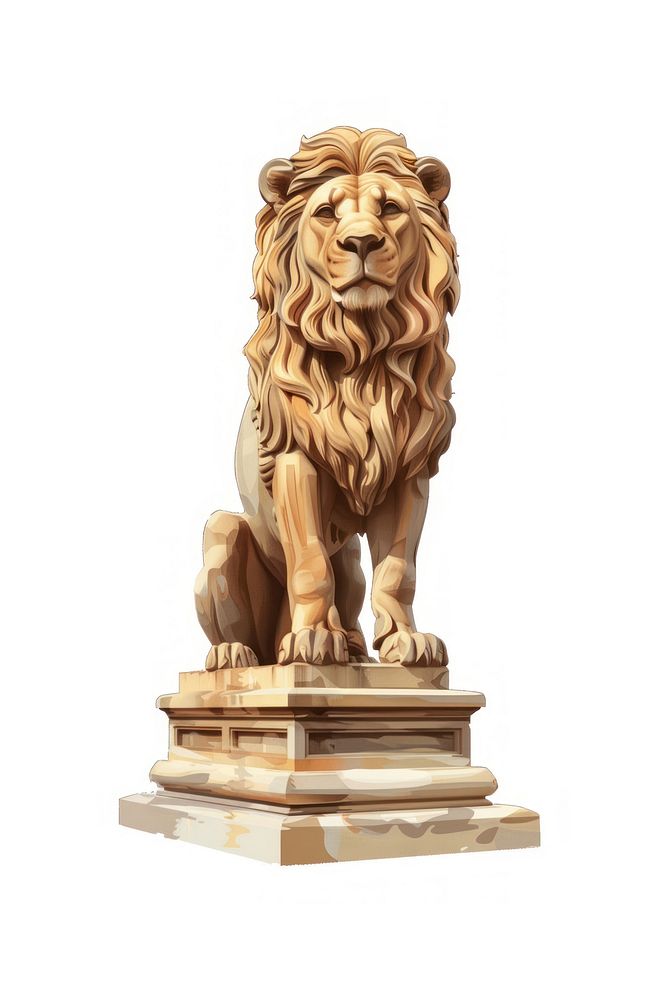 Lion statue sculpture figurine mammal.