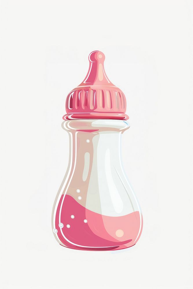 Infant feeding bottle pink refreshment drinkware.