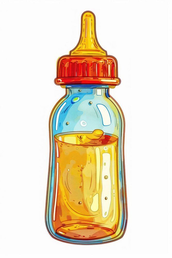 Infant feeding bottle jar transparent container.