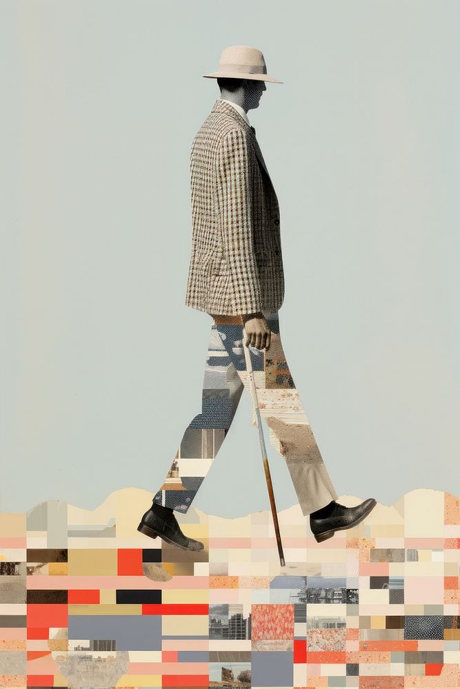 Man walking footwear pattern adult.