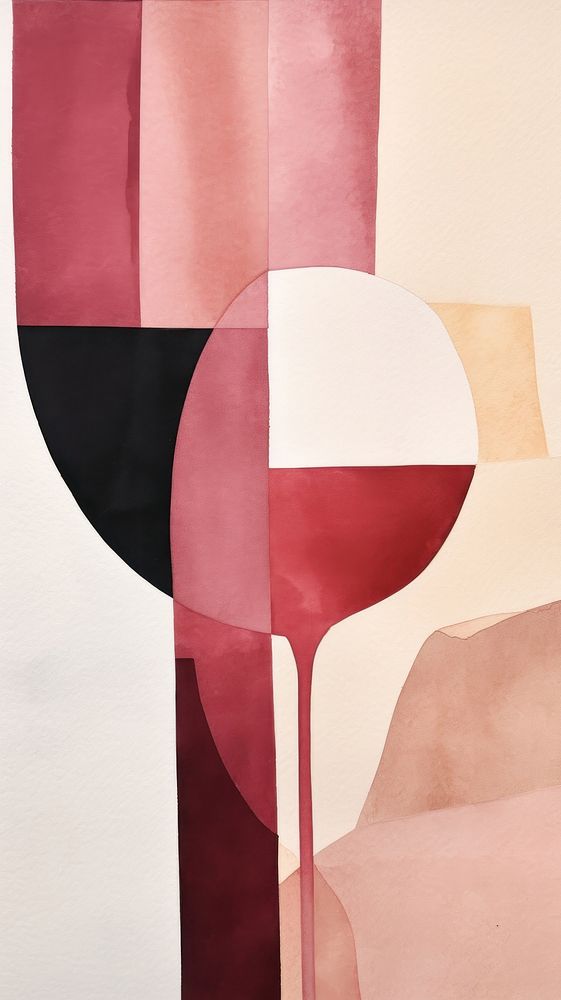 Wine painting glass art.