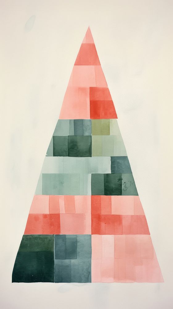 Abstract shape art christmas tree.