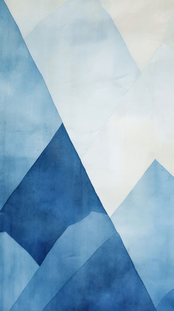 Abstract shape blue art.
