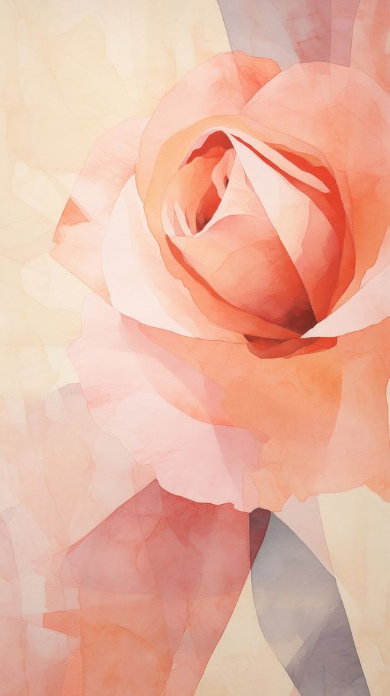 A rose abstract painting flower.