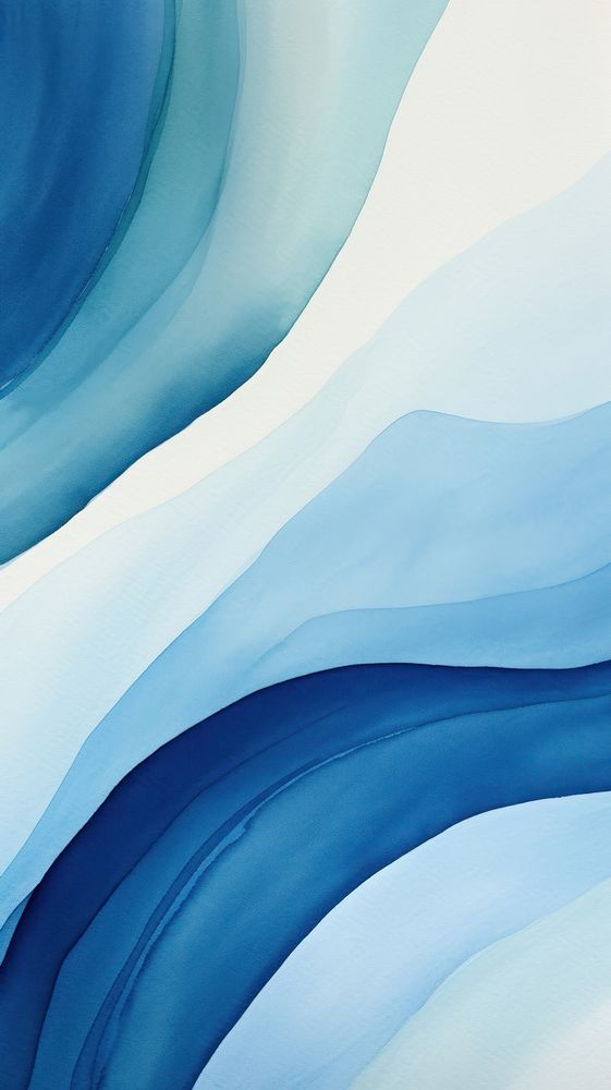 Blue wave abstract painting water.