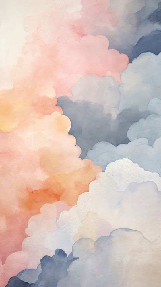Cloud abstract painting outdoors.