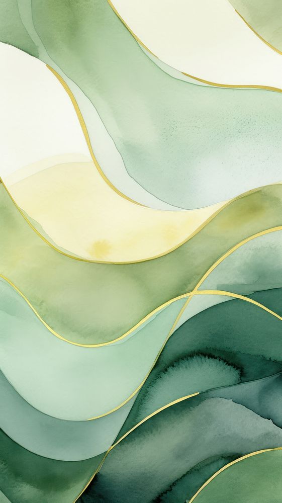 Green and gold wave abstract pattern nature.