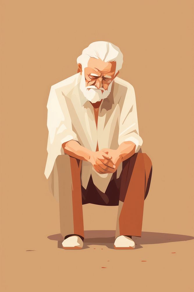 Old man crying sitting adult photography.