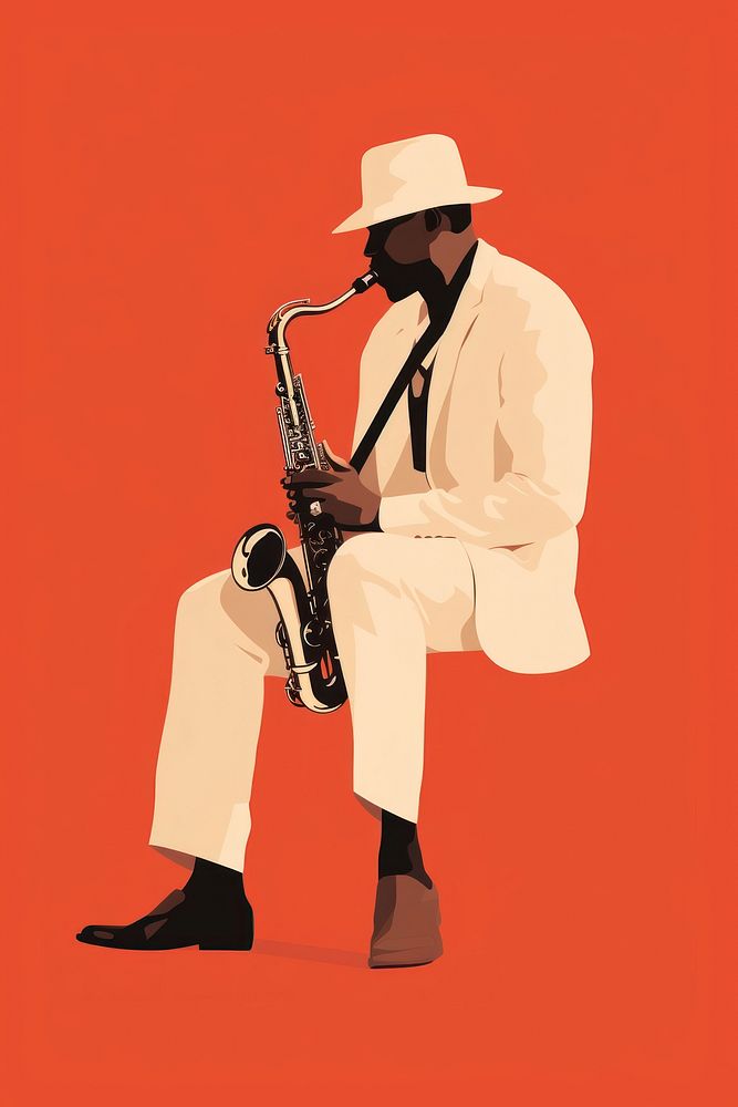 Saxophone player sitting adult saxophonist.
