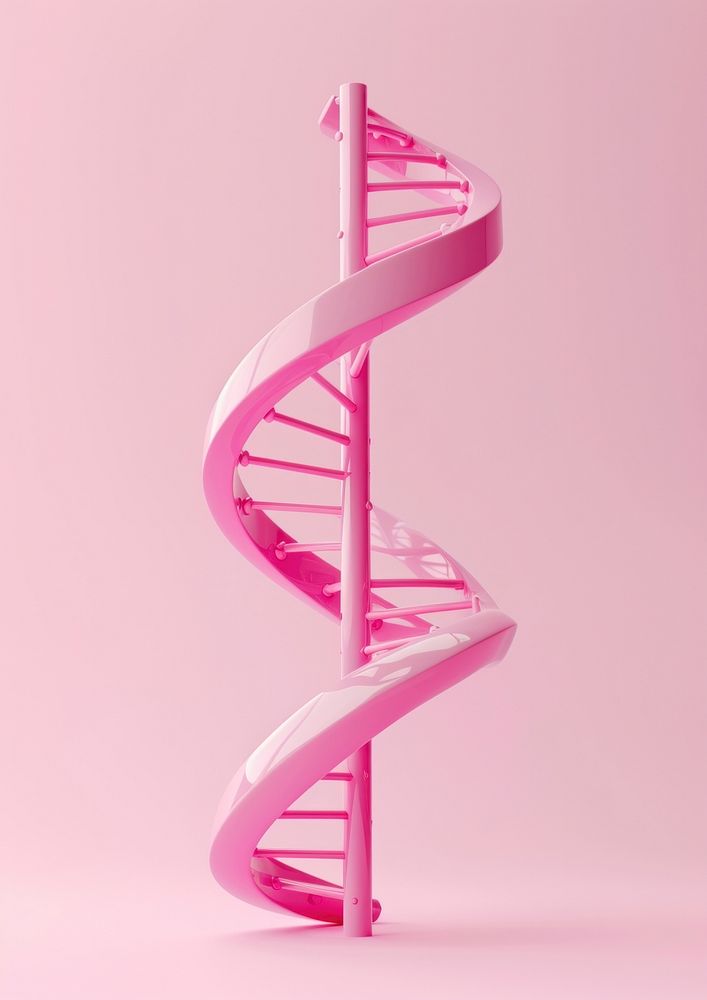 3D illustration of DNA strand spiral architecture education.