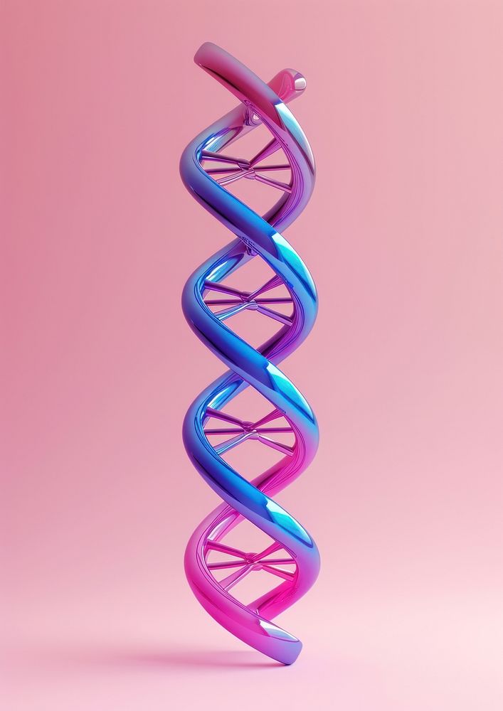 3D illustration of DNA strand research weaponry science.