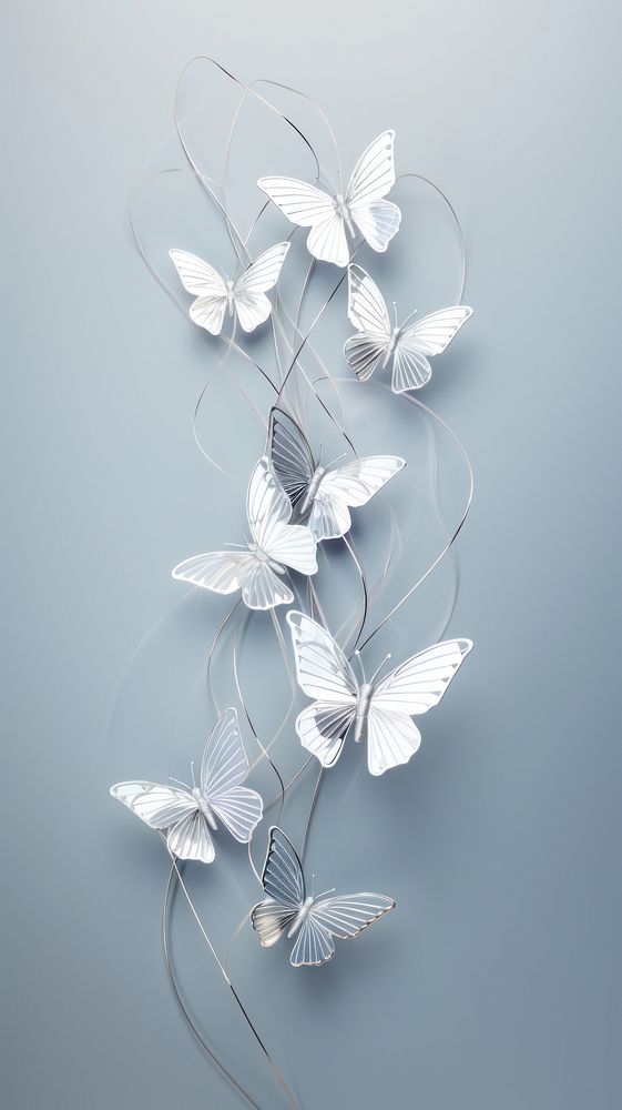 A group of butterflies accessories decoration handicraft.