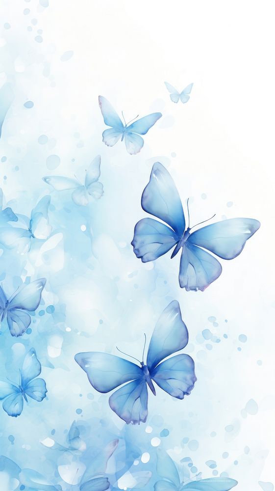 Blue butterflies backgrounds outdoors pattern.