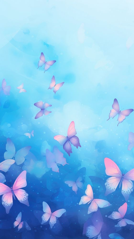 Blue butterflies backgrounds outdoors animal.