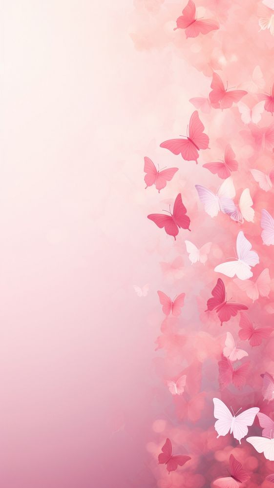 Pink butterflies backgrounds petal plant.