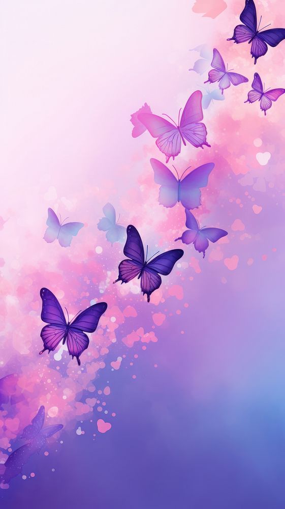 Purple butterflies outdoors flower petal.