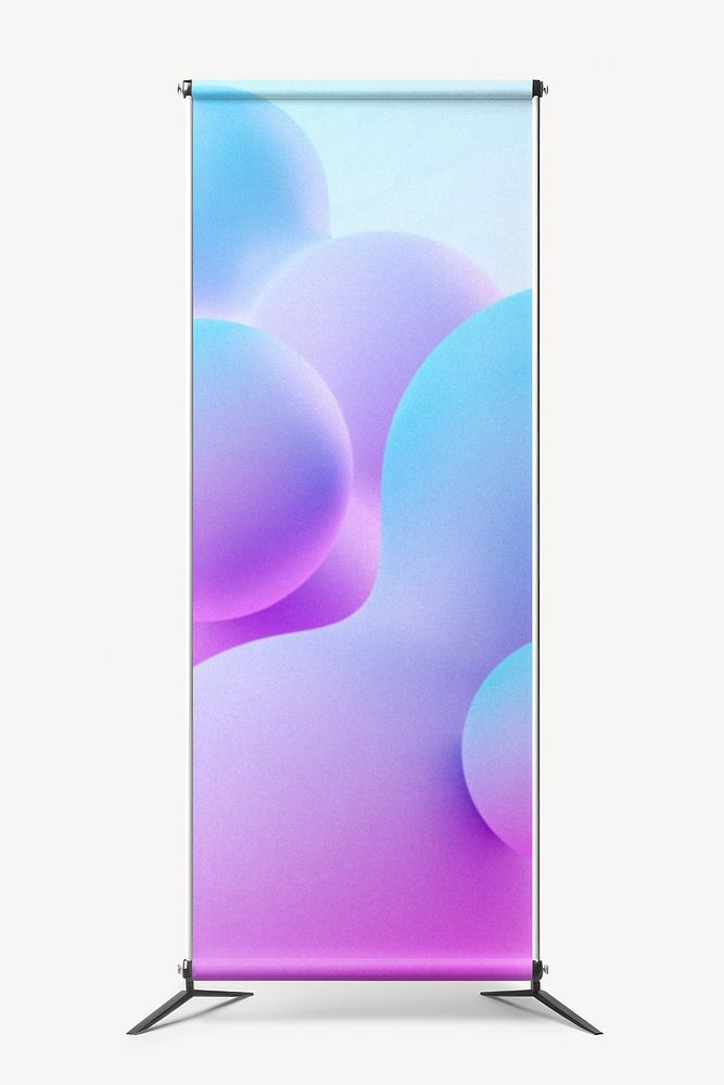 Purple roll up banner