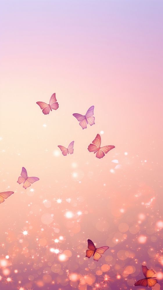 Butterflies in aesthetic glitter style backgrounds wildlife outdoors.
