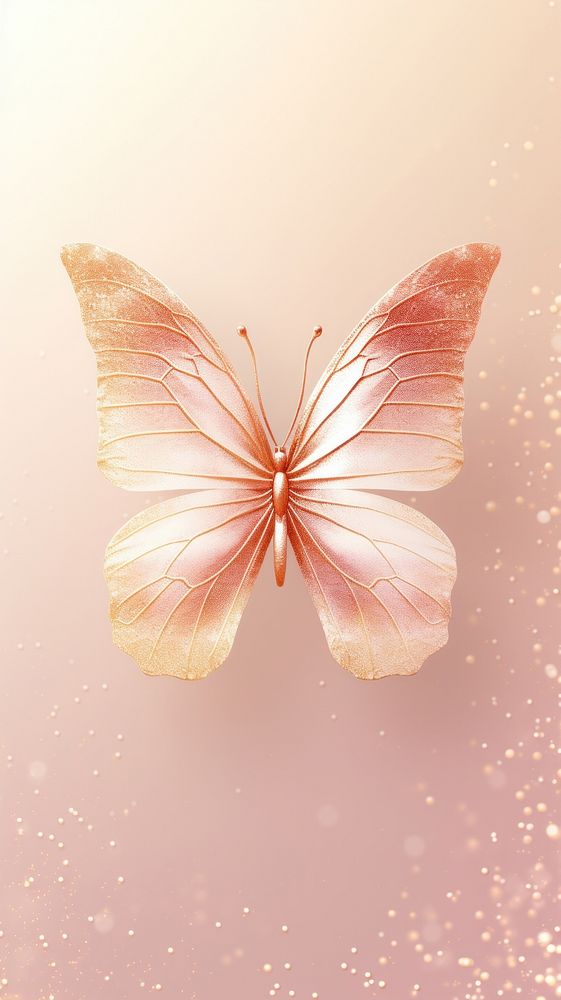 Butterfly in aesthetic glitter style petal accessories fragility.