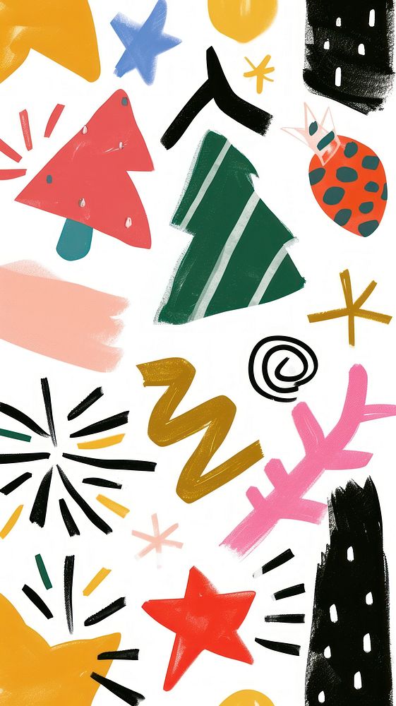 Christmas styles illustration pattern paper art.