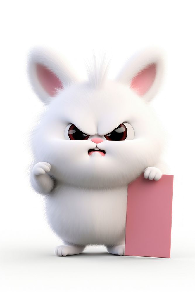 Angry rabbit animal cartoon mammal.