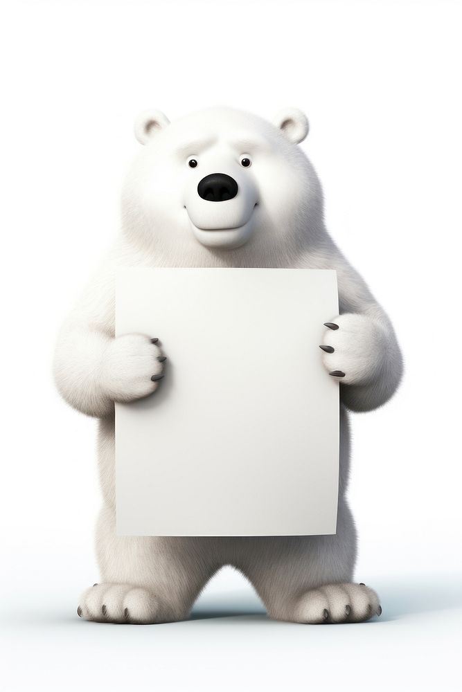 Bawl polar bear standing mammal animal.