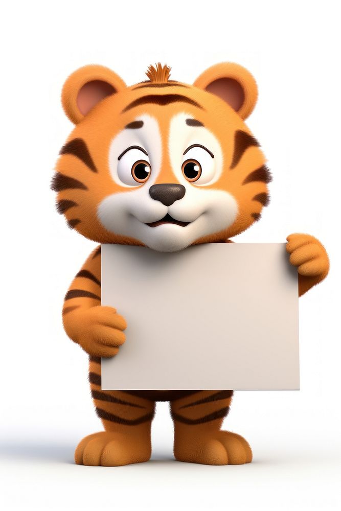 Stressed tiger animal mascot cute.