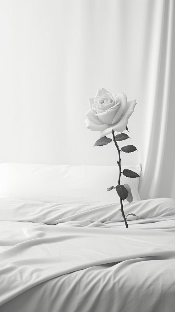 Cool wallpaper white rose bed.