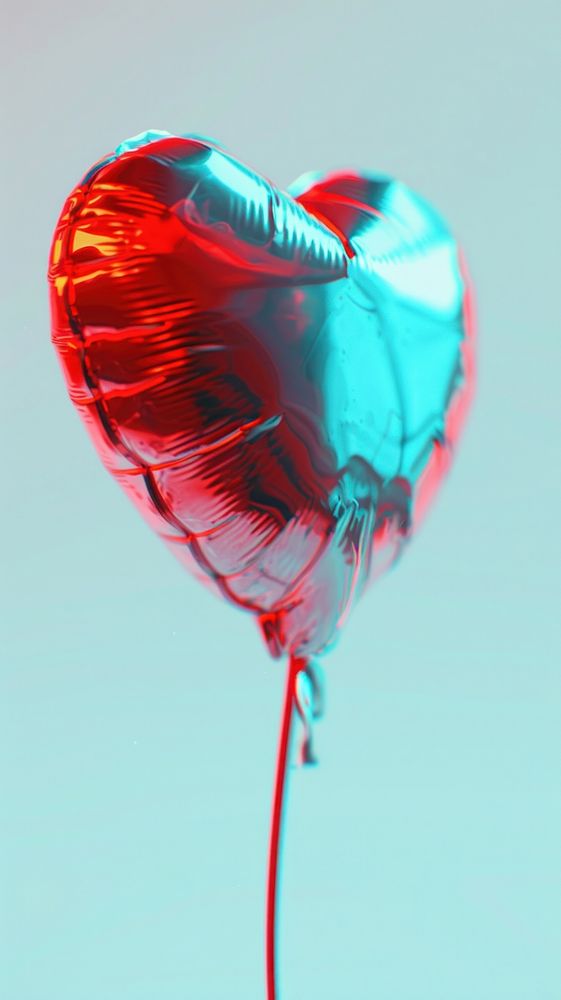 Balloon heart red lollipop.