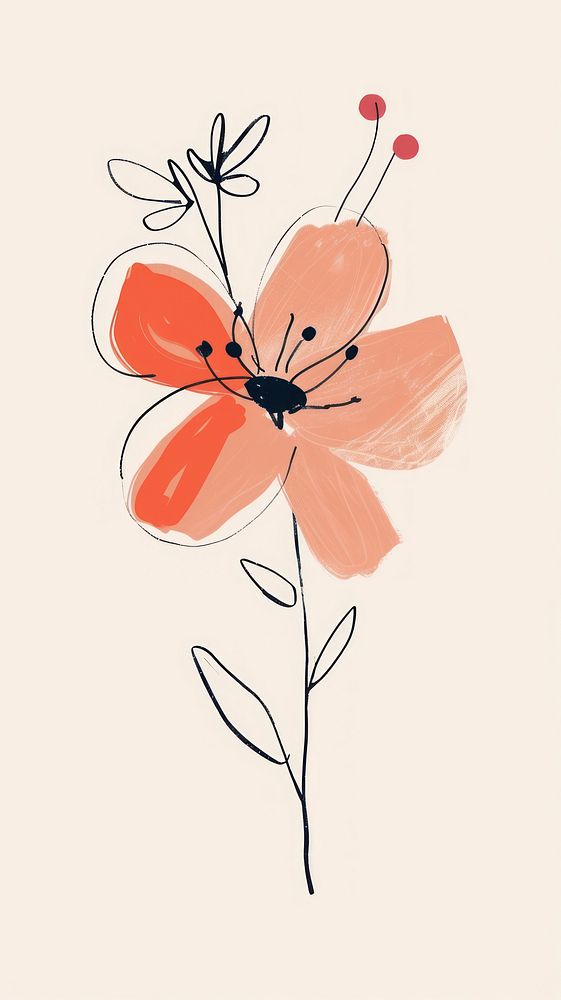 Cute flower character illustration pattern drawing nature.