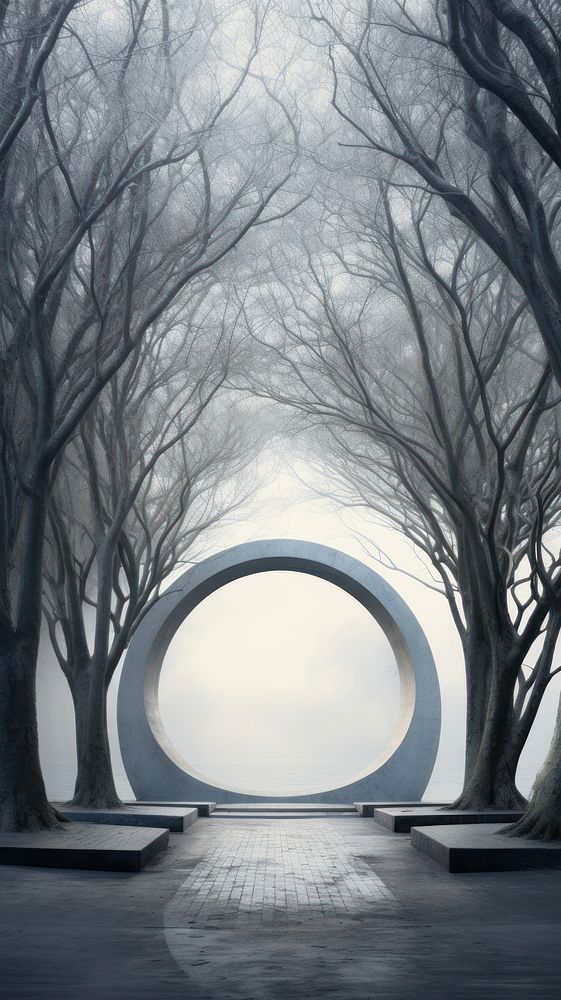Cool wallpaper concrete arch tree photography outdoors.