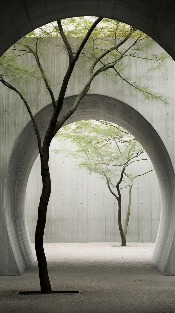 Cool wallpaper concrete arch tree architecture outdoors.