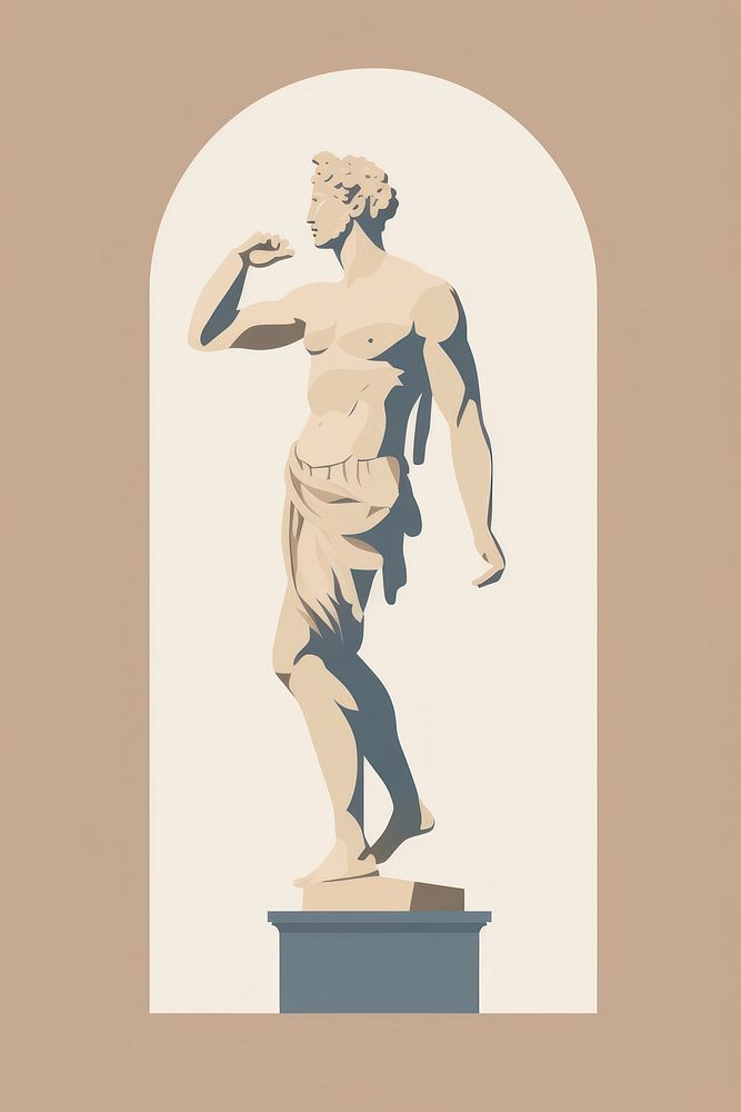 Ancient greek statue sculpture art representation.