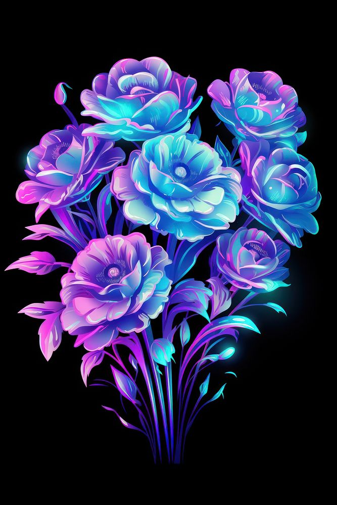 Bouquet of flower pattern purple violet.