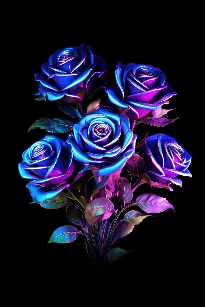 Bouquet of rose flower pattern purple violet.
