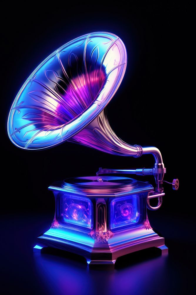 Gramophone light broadcasting illuminated.