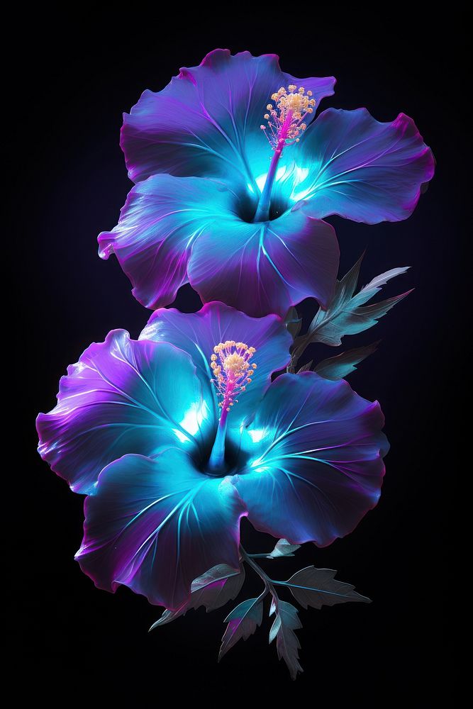 Hisbiscus flower violet plant.