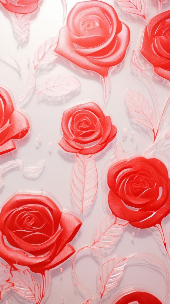 Pattern glass fusing art rose backgrounds flower.