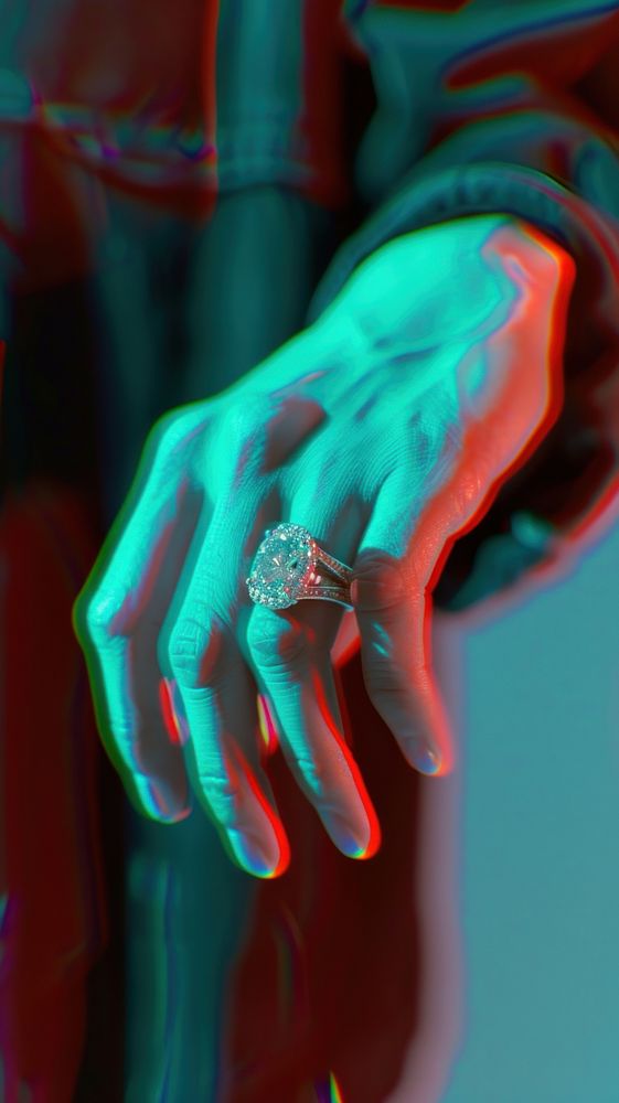 Diamond ring hand jewelry.