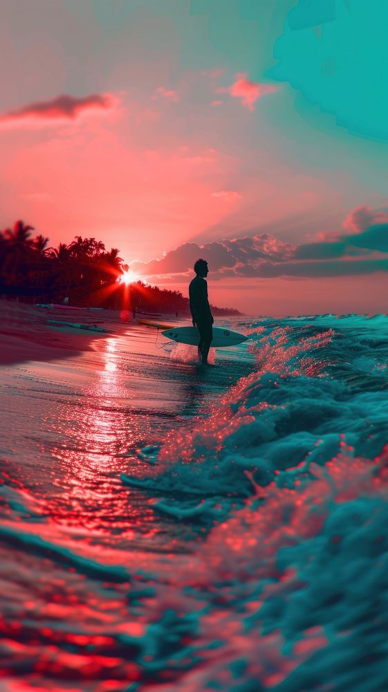 Beach outdoors horizon surfing.