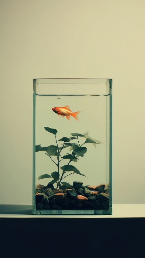 Aquarium fish transparent goldfish.