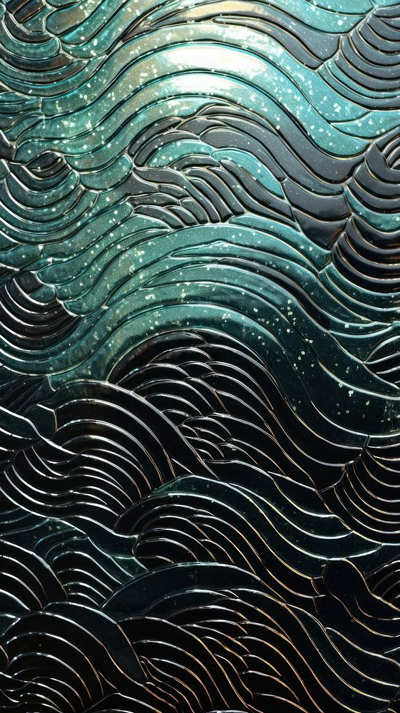 Pattern glass fusing art backgrounds textured wave.