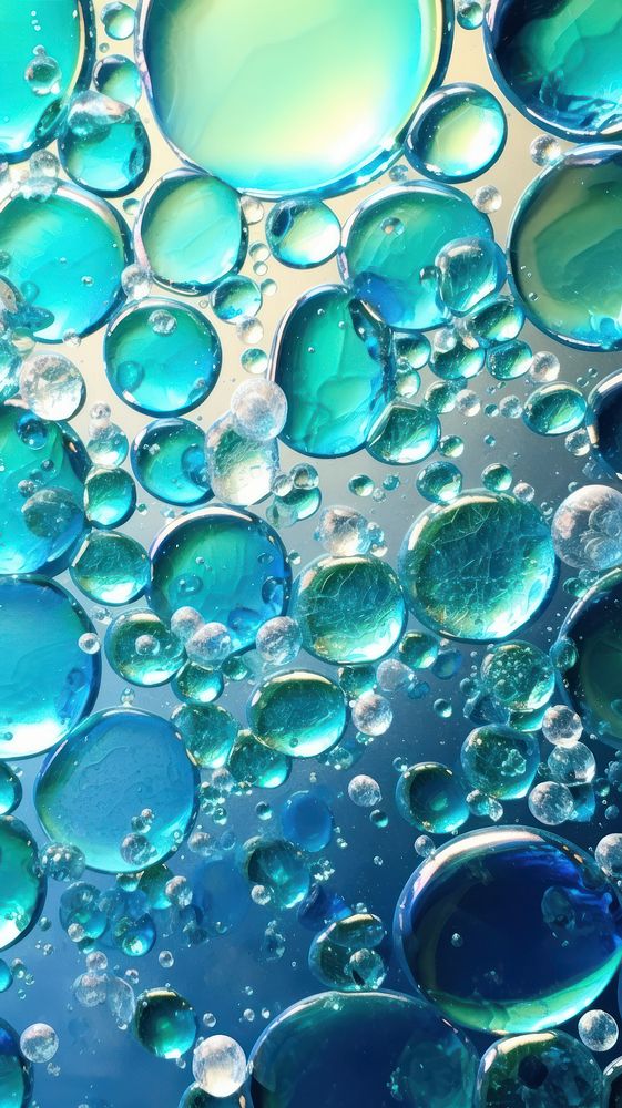 Bubbles glass fusing art backgrounds turquoise textured.